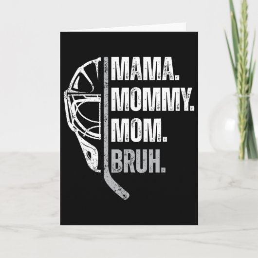 Mama Moeders Mo Bruh Vrouwen IJshockey Moederdag Kaart (Voorkant)