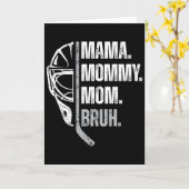 Mama Moeders Mo Bruh Vrouwen IJshockey Moederdag Kaart (Gele Bloem)