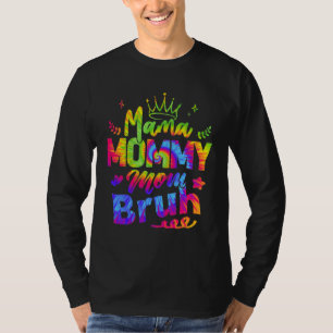 Mama Moeders Moeder Broer Tie Dye Vintage Harten L T-shirt