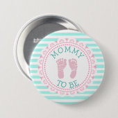 Mama moet Baby shower Button worden (Voorkant /achterkant)