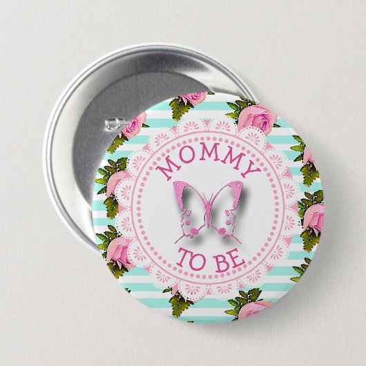 Mama moet Baby shower Button worden (Voorkant /achterkant)