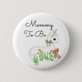 Mama moet Llama zijn met Teddy Bear Ronde Button 5,7 Cm (Voorkant)