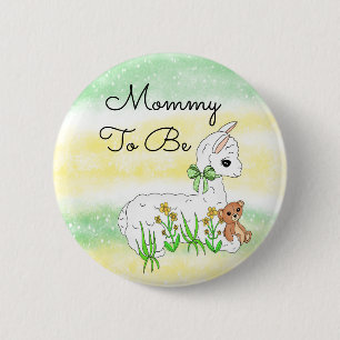 Mama moet Llama zijn met Teddy Bear Ronde Button 5,7 Cm