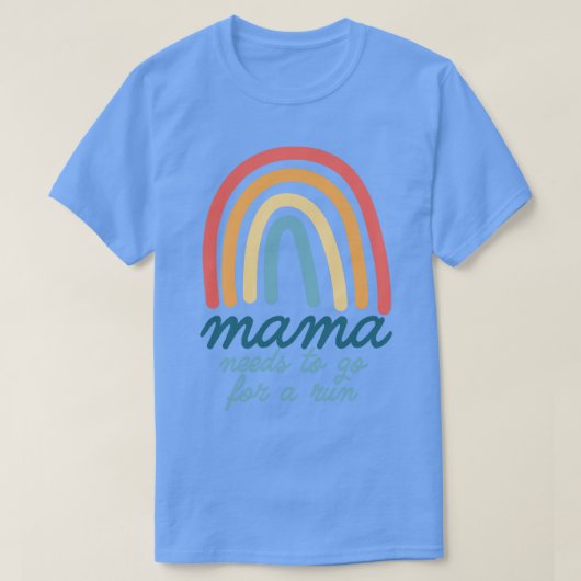 Mama moet naar een runse bohemische regenboogmoede t-shirt (Design voorkant)