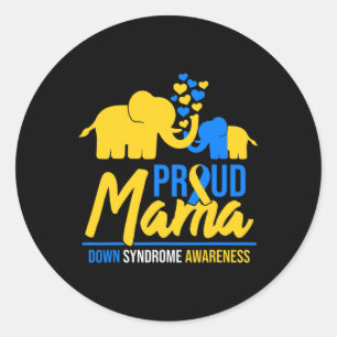 Mama Mom Down Syndrome Awareness Day Schattigee Ol Ronde Sticker