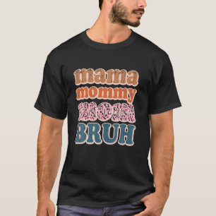 Mama Mommy Mom Bruh Vintage Leopard T-shirt