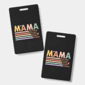 Mama mooi onbevreesd mooi dapper sterk badge (Voor- en achterkant)