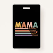 Mama mooi onbevreesd mooi dapper sterk badge (Achterkant)