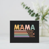 Mama Mooi Onbevreesd Mooi Dapper Sterk Briefkaart (Staand voorkant)
