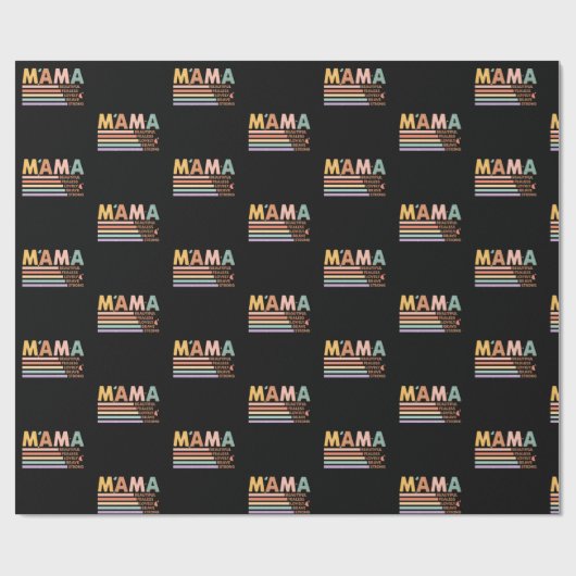 Mama mooi onbevreesd mooi dapper sterk cadeaupapier (Vlak)