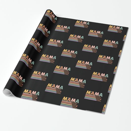 Mama mooi onbevreesd mooi dapper sterk cadeaupapier (Uitgerold)