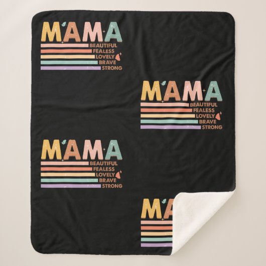 Mama mooi onbevreesd mooi dapper sterk sherpa deken (Voorkant)