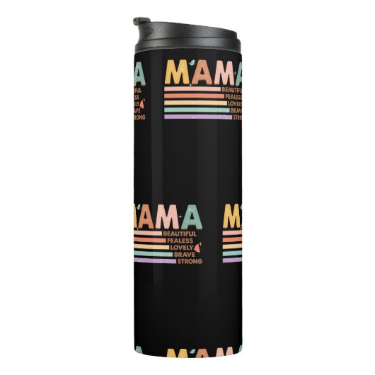 Mama mooi onbevreesd mooi dapper sterk thermosbeker (Geroteerd rechts)