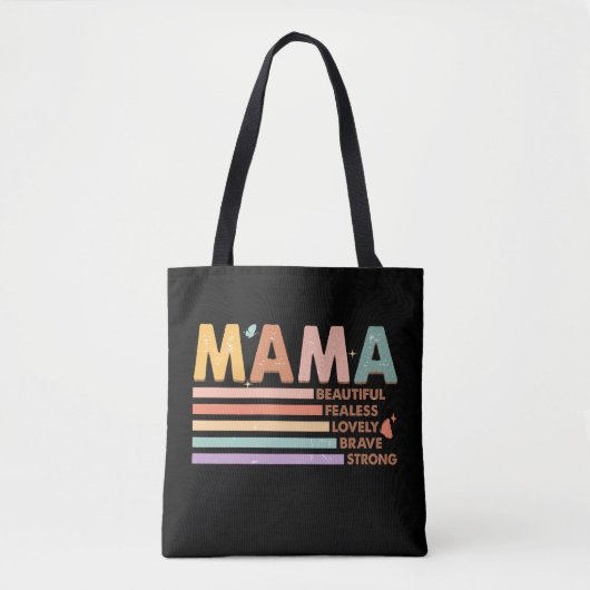 Mama mooi onbevreesd mooi dapper sterk tote bag (Voorkant)