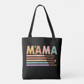 Mama mooi onbevreesd mooi dapper sterk tote bag (Achterkant)
