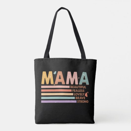 Mama mooi onbevreesd mooi dapper sterk tote bag (Achterkant)