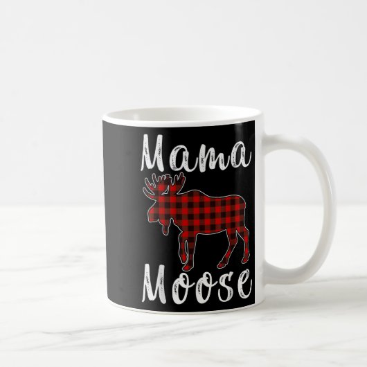 Mama Moose Family Christmas Pajama Red&amp; Black  Koffiemok (Rechts)