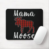 Mama Moose Family Christmas Pajama Red& Black Muismat (Met muis)