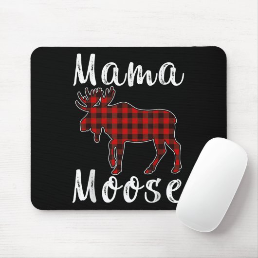 Mama Moose Family Christmas Pajama Red&amp; Black  Muismat (Met muis)