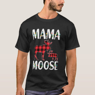 Mama Moose Red Pset Buffalo Matching Family Pajam T-shirt