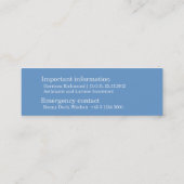 Mama / mummie bellen slanke informatiekaarten (Achterkant)