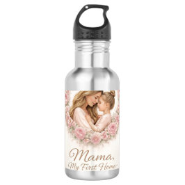 Mama — My First Home | Mother & Daughter Floral Tr Waterfles