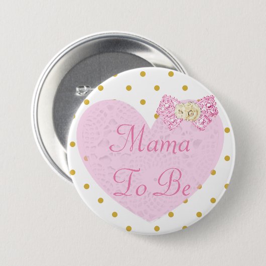 Mama naar Baby shower Button (Voorkant /achterkant)