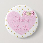 Mama naar Baby shower Button (Voorkant)