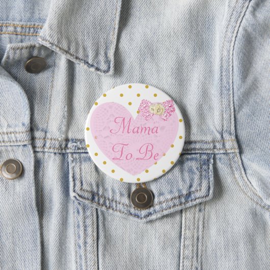 Mama naar Baby shower Button (In situ)