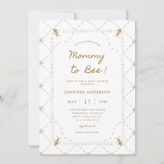 Mama naar Baby shower Kaart (Voorkant)