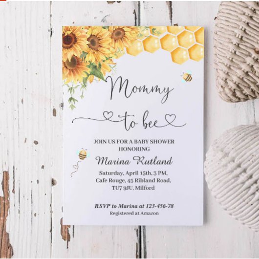 Mama naar Baby shower Kaart