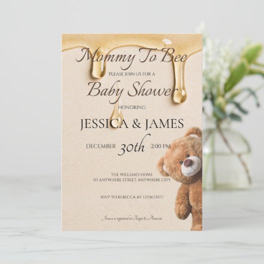 Mama naar Baby shower Kaart (Staand voorkant)