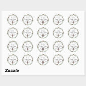 Mama naar Baby shower Ronde Sticker (Vel)