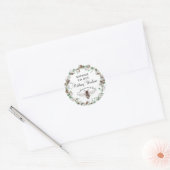 Mama naar Baby shower Ronde Sticker (Envelop)