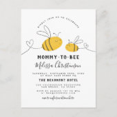 Mama naar Baby shower Uitnodiging Briefkaart (Voorkant)