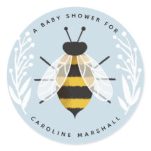 Mama naar Bee Baby Boy Douche Sticker