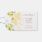 Mama naar Bee Baby Gefeliciteerd Gift Label Cadeaulabel (Achterkant Horizontaal)