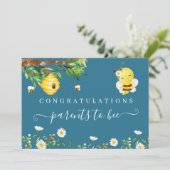 Mama naar Bee Baby Gefeliciteerd Kaart (Staand voorkant)