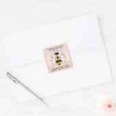 Mama naar Bee Baby Meisje Douche Dank u Sticker (Envelop)