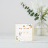 Mama naar Bee Baby shower Baby Voorspelling Informatiekaartje (Staand voorkant)