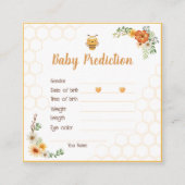 Mama naar Bee Baby shower Baby Voorspelling Informatiekaartje (Voorkant)