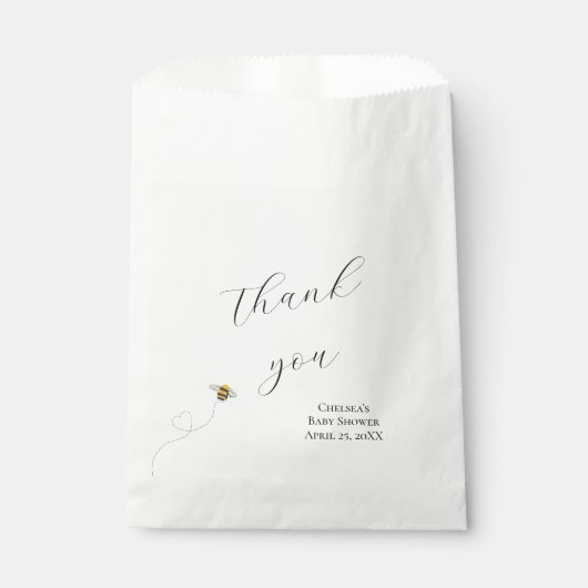 Mama naar Bee Baby shower Bedankzakje (Voorkant)