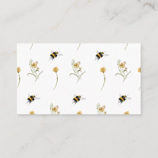 Mama naar Bee Baby shower Boeken voor Baby Kaart Plaatskaartje (Achterkant)