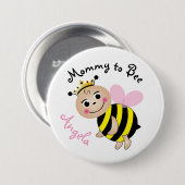 Mama naar Bee Baby shower Button Pin (Voorkant /achterkant)
