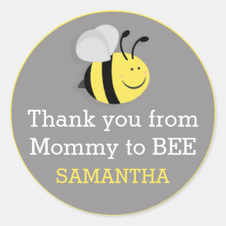 Mama naar Bee Baby shower Dank u Stickers