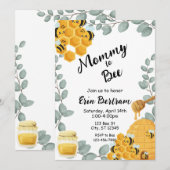 Mama naar Bee baby shower Kaart (Voorkant / Achterkant)