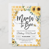Mama naar Bee Baby shower Kaart (Voorkant)