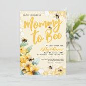 Mama naar BEE Baby shower Kaart (Staand voorkant)