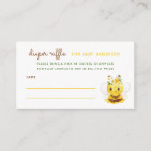 Mama naar Bee Baby shower Luier Raffle Informatiekaartje (Voorkant)