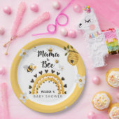 Mama naar Bee Baby shower Papieren Bordje (Feest)